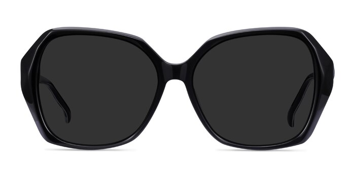 Isabella Black Acetate Sunglass Frames from EyeBuyDirect