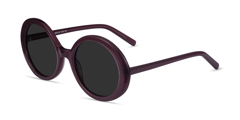 Tina - Oval Purple Frame Sunglasses For Women | EyeBuyDirect