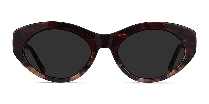 Fabulous Striped Tortoise Acetate Sunglass Frames from EyeBuyDirect