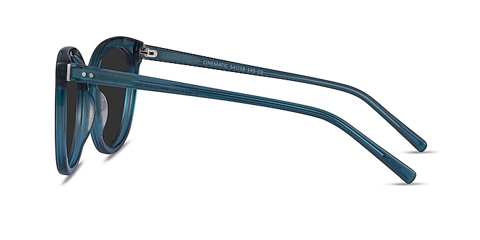 Cinematic Clear Teal Acetate Sunglass Frames from EyeBuyDirect