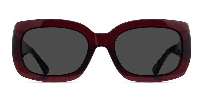 Courteney Burgundy Acetate Sunglass Frames from EyeBuyDirect
