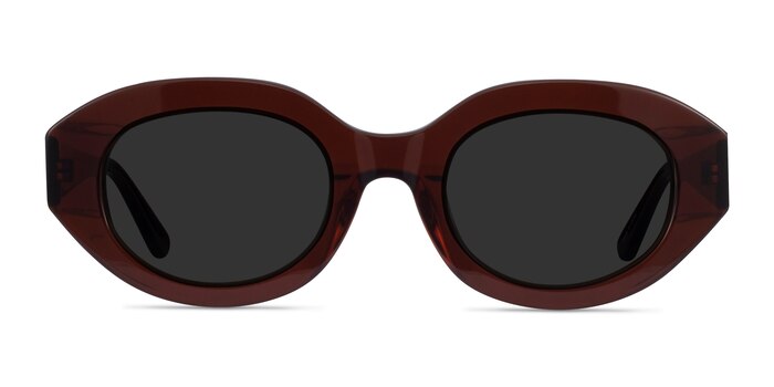 Swan Clear Brown Acetate Sunglass Frames from EyeBuyDirect