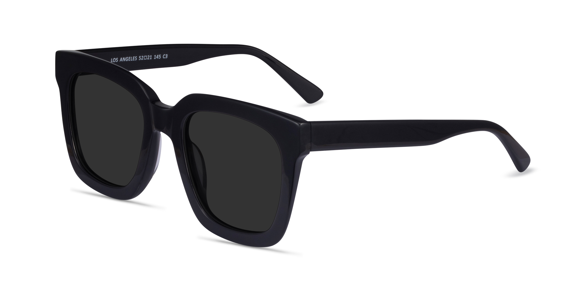 Los Angeles Square Black Frame Prescription Sunglasses Eyebuydirect