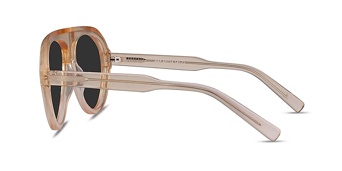 Map Clear Brown Acetate Sunglass Frames from EyeBuyDirect