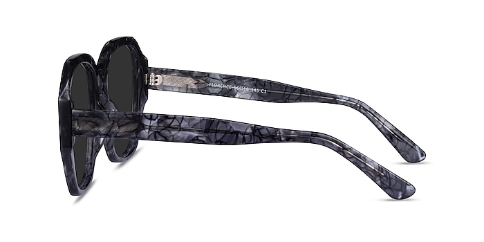 Florence Shiny Black Floral Acetate Sunglass Frames from EyeBuyDirect