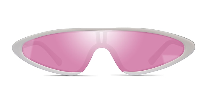 Sonic White Plastic Sunglass Frames from EyeBuyDirect