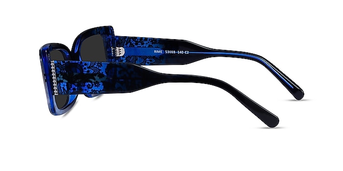 Rime Clear Blue Floral Acetate Sunglass Frames from EyeBuyDirect