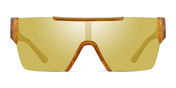 Striata Clear Yellow Plastic Sunglass Frames from EyeBuyDirect
