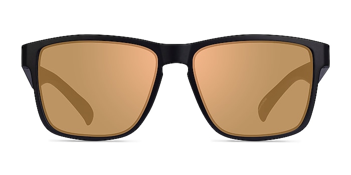 Swell Black Gold Plastic Sunglass Frames from EyeBuyDirect