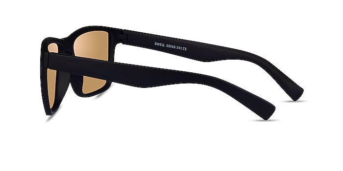 Swell Black Gold Plastic Sunglass Frames from EyeBuyDirect