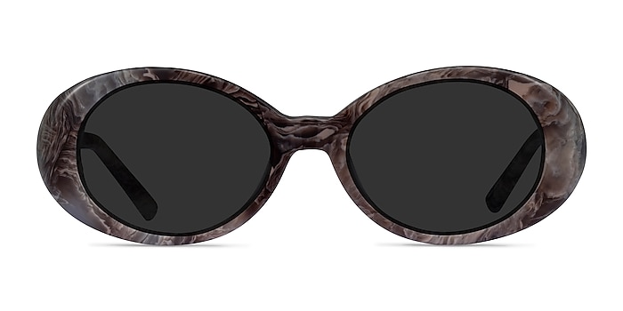 Pedra Gray Floral Acetate Sunglass Frames from EyeBuyDirect