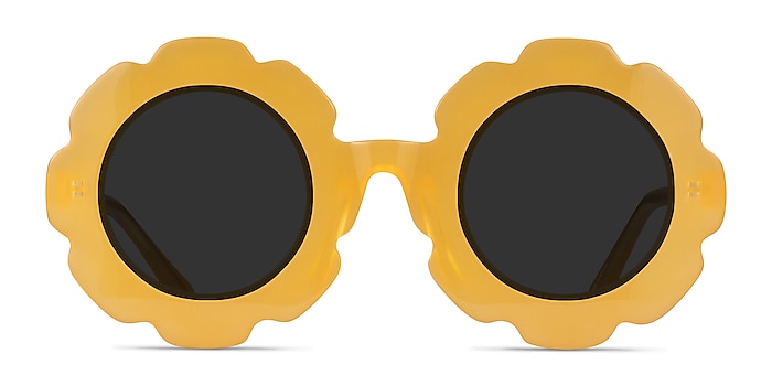 Curious Clear Yellow Acetate Sunglass Frames from EyeBuyDirect