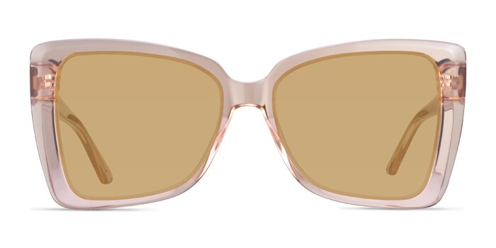 Tippi Crystal Peach Acetate Sunglass Frames from EyeBuyDirect