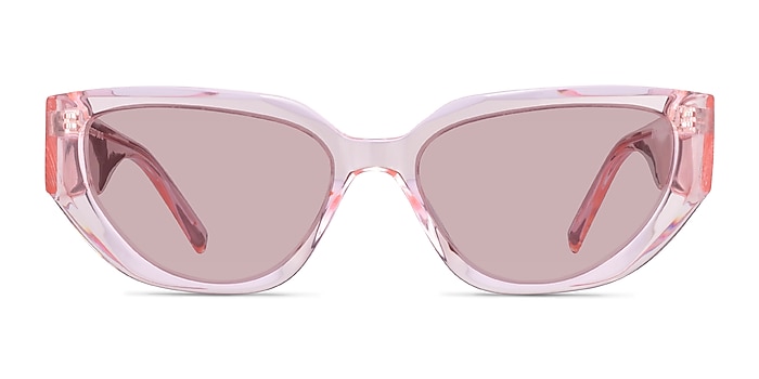 Edie Crystal Pink Acétate Soleil de Lunette de vue d'EyeBuyDirect