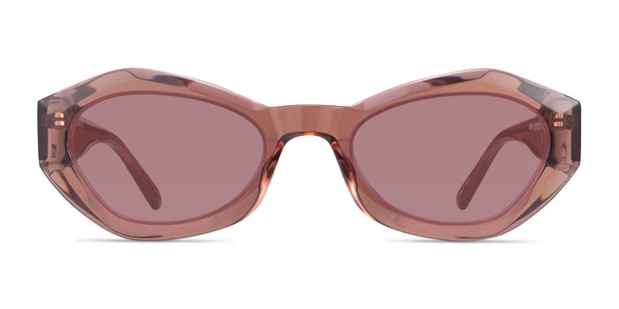Francoise Crystal Brown Acetate Sunglass Frames from EyeBuyDirect