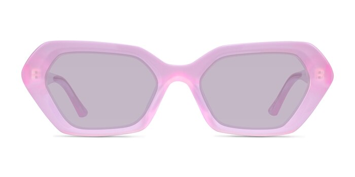 Brigitte Milky Pink Acétate Soleil de Lunette de vue d'EyeBuyDirect