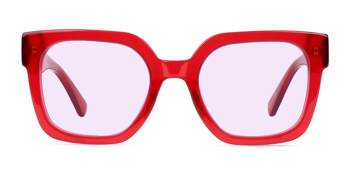 Helia Crystal Red Eco-friendly Sunglass Frames from EyeBuyDirect