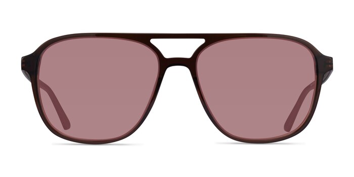 Zeal Sun Shiny Crystal Brown Acetate Sunglass Frames from EyeBuyDirect