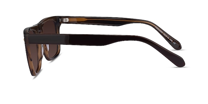 Poolside Brown Striped Acetate Sunglass Frames from EyeBuyDirect