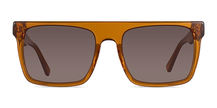 Matz Clear Brown Acetate Sunglass Frames from EyeBuyDirect