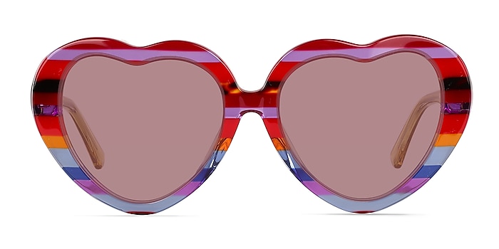 Euphoria Blue Red Rainbow  Acetate Sunglass Frames from EyeBuyDirect