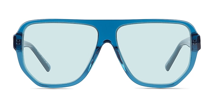 Nylon Crystal Blue Acetate Sunglass Frames from EyeBuyDirect