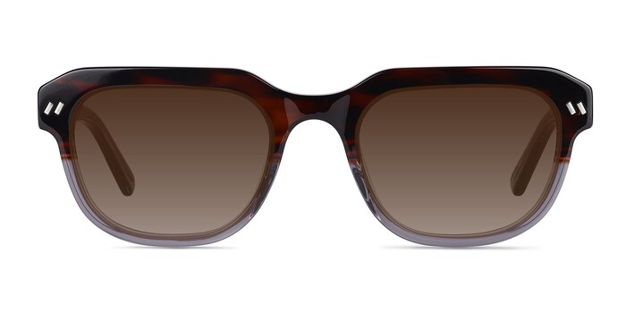 Arrow - Round Tortoise Crystal Gray Frame Prescription Sunglasses ...