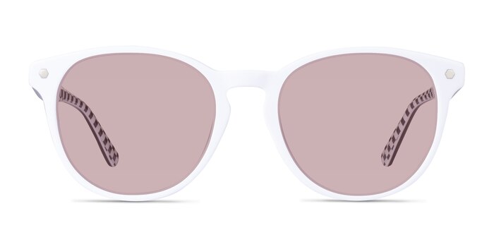 Stucco Solid White Acetate Sunglass Frames from EyeBuyDirect
