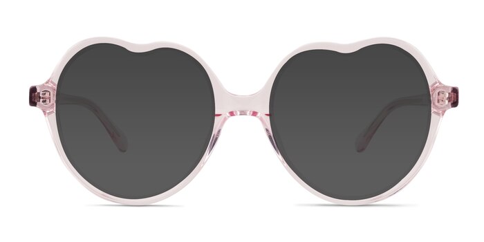 Amora Crystal Light Pink Acetate Sunglass Frames from EyeBuyDirect