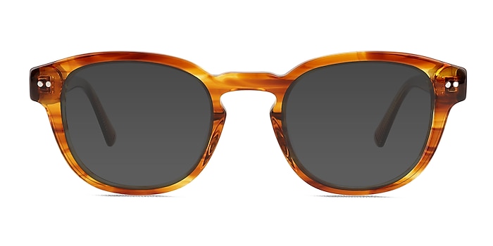 Carrie Striped Tortoise Acetate Sunglass Frames from EyeBuyDirect
