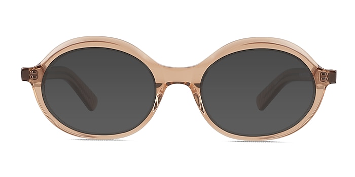 Melva Clear Brown Acetate Sunglass Frames from EyeBuyDirect