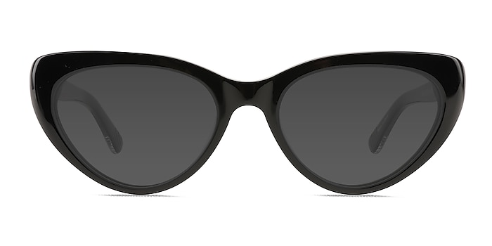 Dora Black Acetate Sunglass Frames from EyeBuyDirect