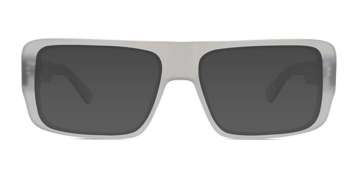 Nick Clear Matte Gray Acetate Sunglass Frames from EyeBuyDirect