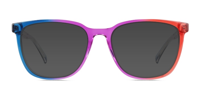Shine Bright Purple Orange Rainbow Plastic Sunglass Frames from EyeBuyDirect