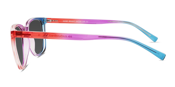Shine Bright Purple Orange Rainbow Plastic Sunglass Frames from EyeBuyDirect