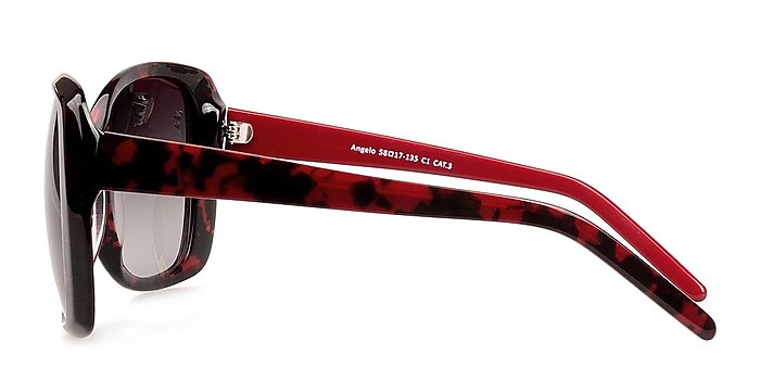 Angelo Black/Red Plastic Sunglass Frames from EyeBuyDirect