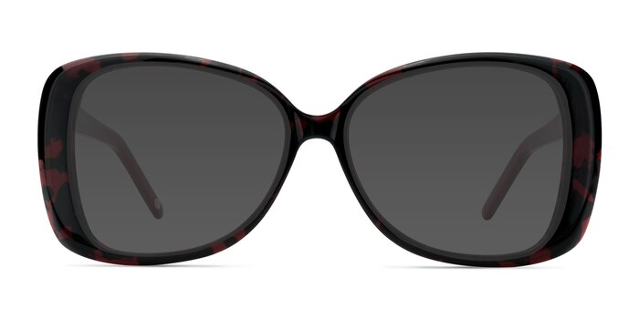 Marilyn Black Red Acetate Sunglass Frames from EyeBuyDirect
