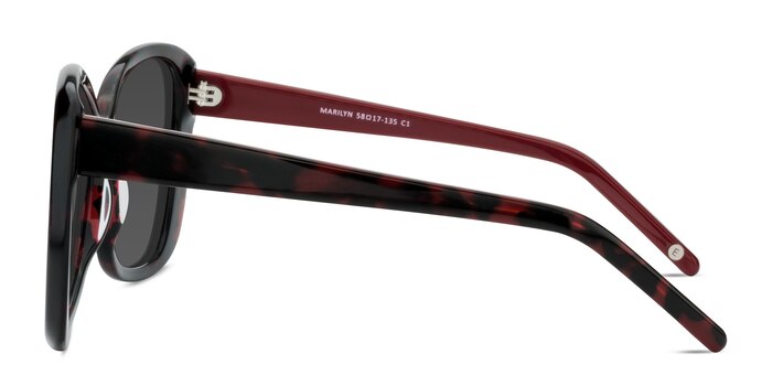 Marilyn Black Red Acetate Sunglass Frames from EyeBuyDirect