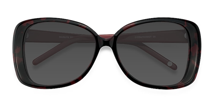 Black Red Marilyn -  Vintage Acetate Sunglasses