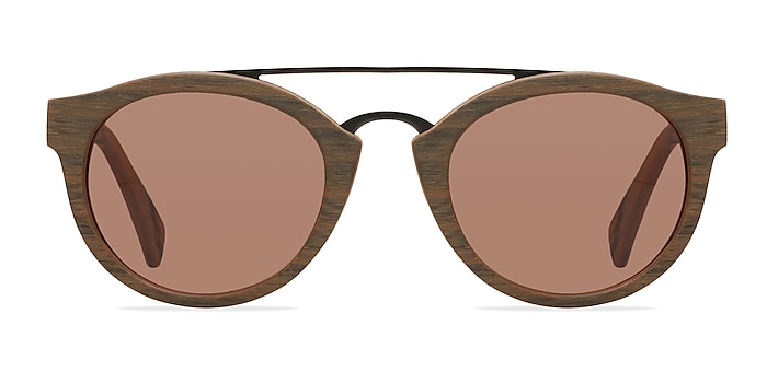 Enzo Brown/Striped Acetate-metal Sunglass Frames from EyeBuyDirect