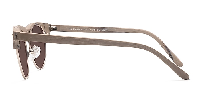 The Hamptons Oak & Silver Acetate-metal Sunglass Frames from EyeBuyDirect
