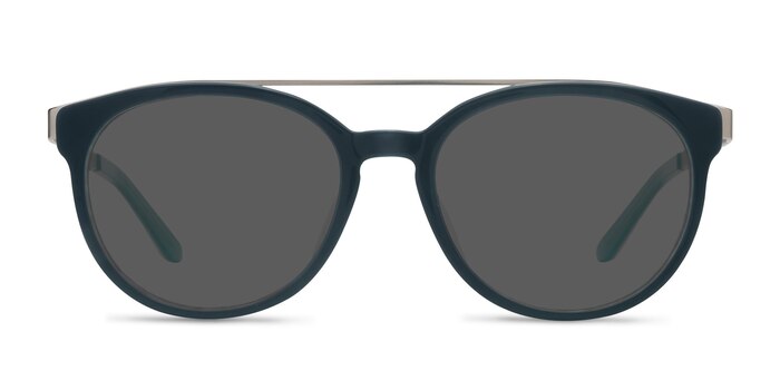 Morning Breeze Navy silver Acetate-metal Sunglass Frames from EyeBuyDirect