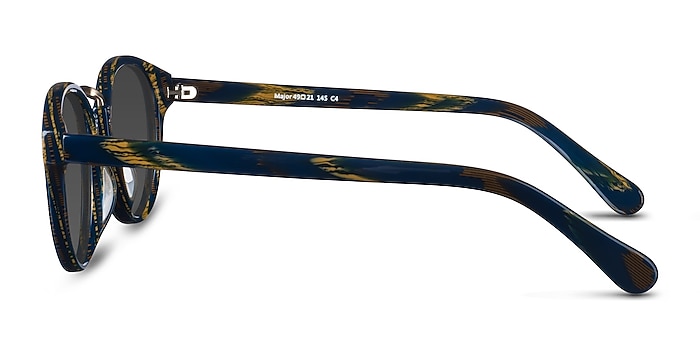 Major Blue Striped Acetate Sunglass Frames from EyeBuyDirect