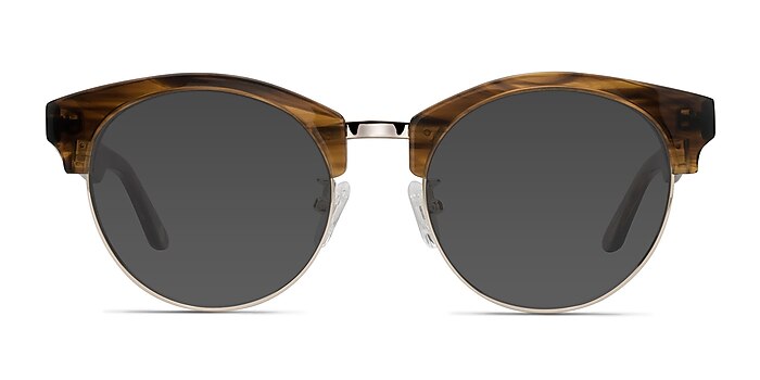 Starlet Brown Striped Acetate Sunglass Frames from EyeBuyDirect