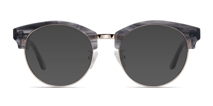 Starlet Gray Striped Acetate Sunglass Frames from EyeBuyDirect