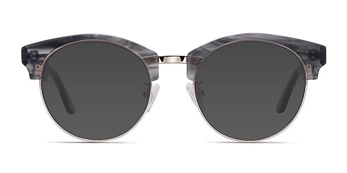 Starlet Gray Striped Acetate Sunglass Frames from EyeBuyDirect