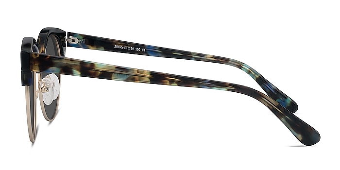 Silicate Blue Floral Acetate Sunglass Frames from EyeBuyDirect