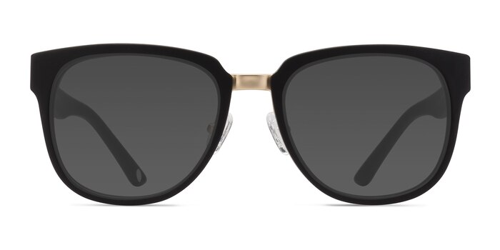 Haute Couture - Square Matte Black Frame Sunglasses For Women ...