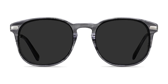 Council Gray Striped Acetate-metal Sunglass Frames from EyeBuyDirect