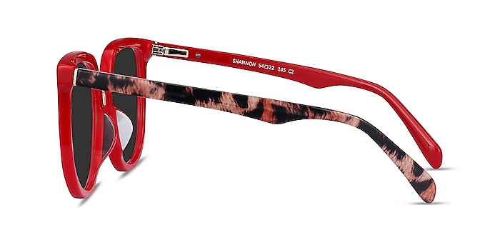 Shannon Red & Leopard Acetate Sunglass Frames from EyeBuyDirect